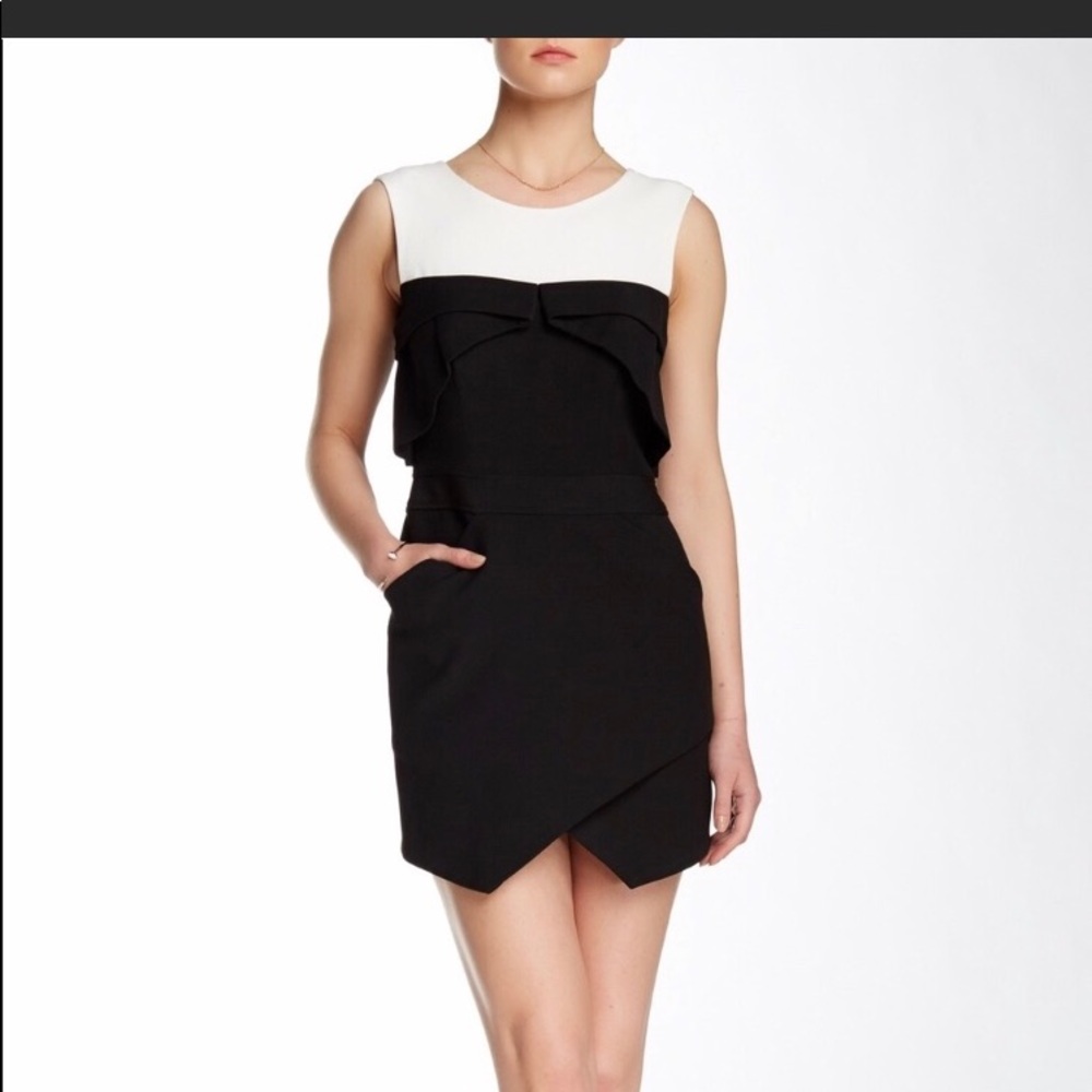 BCBGMaxazria Black and White Block Dress Like New